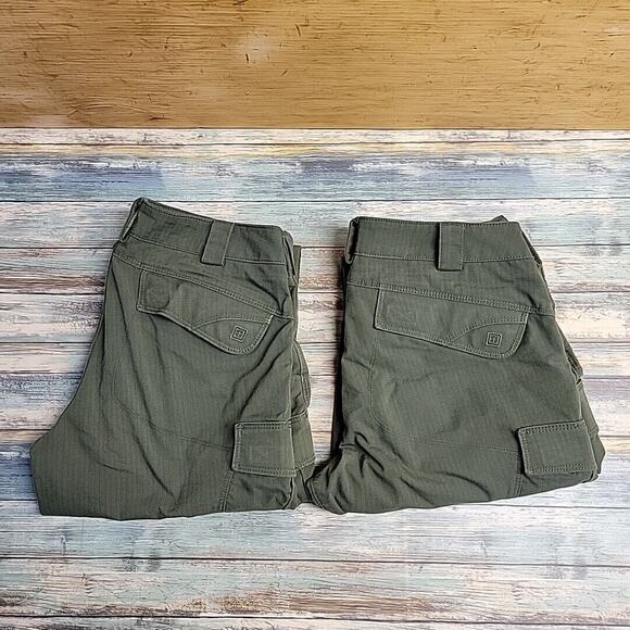 511 Tactical Pants Womens Size 10 Lot of 2 Green Cargo Baggy Ripstop - Picture 1 of 7
